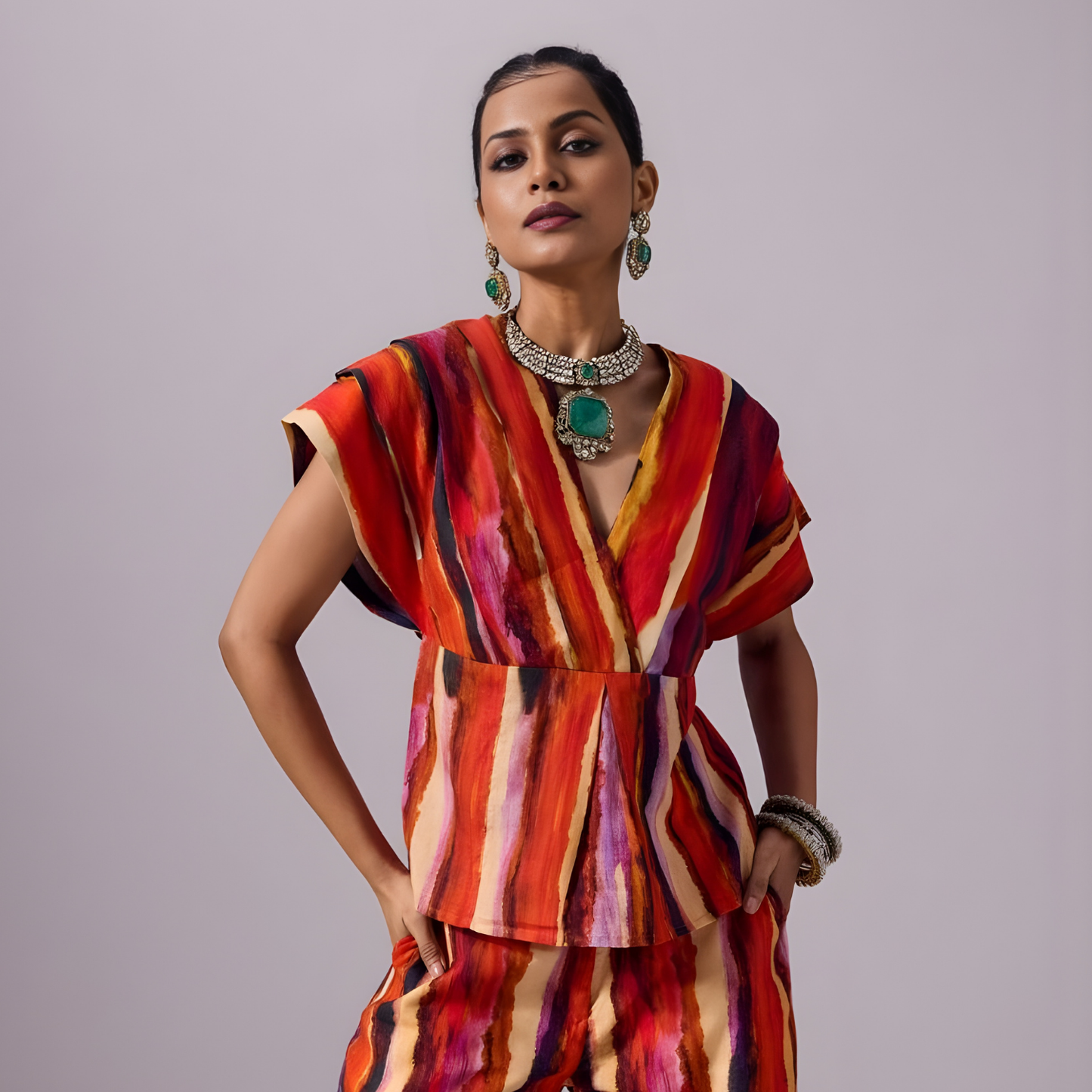 EMERALD MAJESTY KUNDAN SET