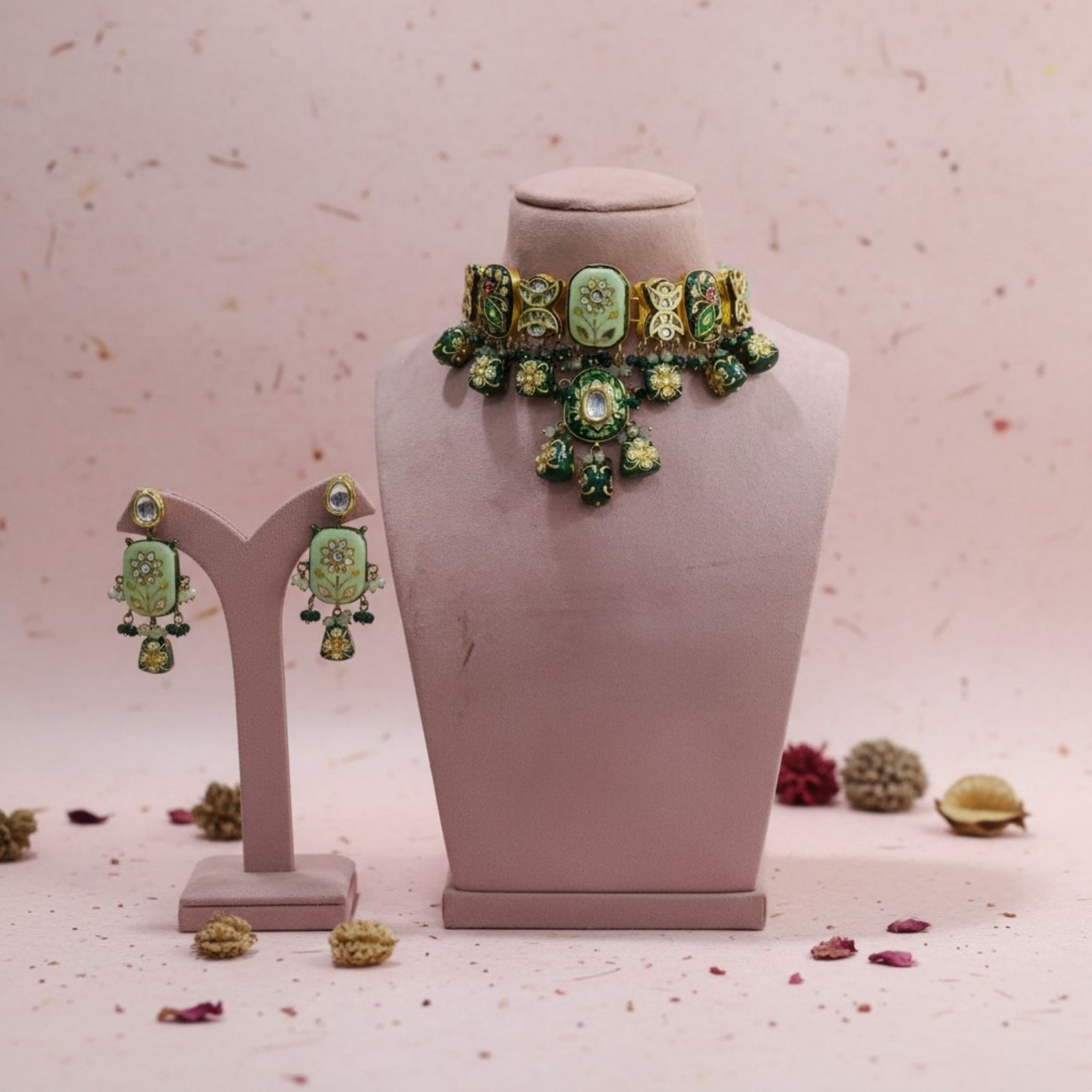 FIZA HANDPAINTED CHOKER NECKLACE SET