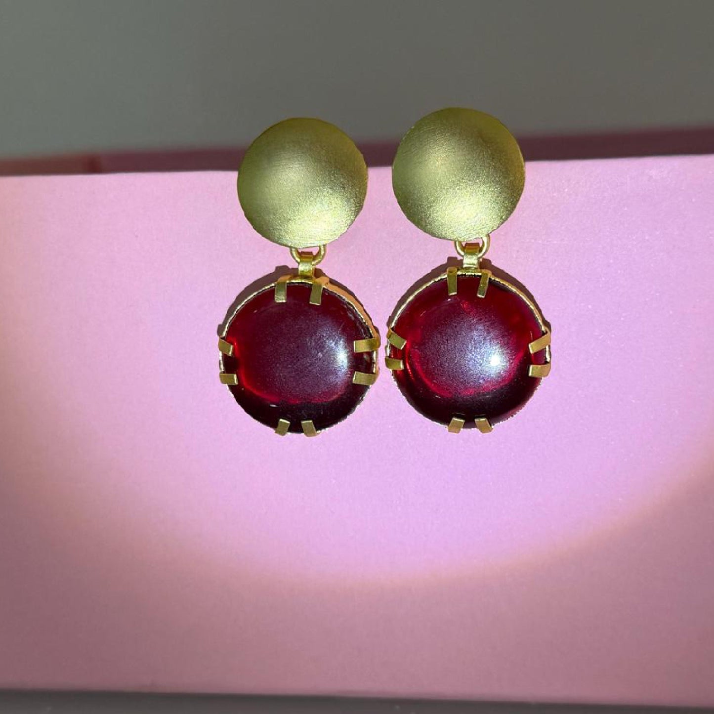 HALO RUBY EARRINGS