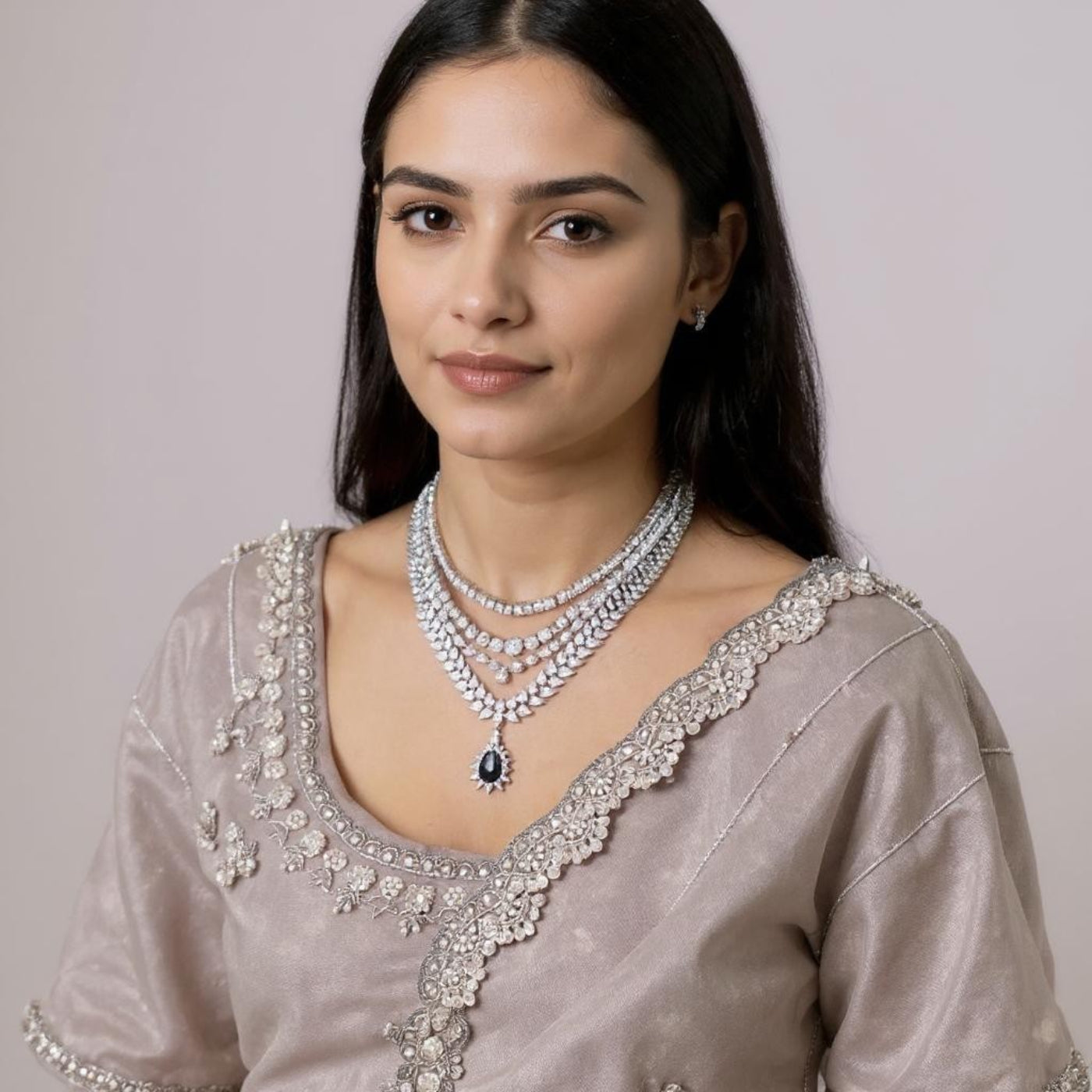 MIDNIGHT MAJESTY LAYERED NECKLACE SET