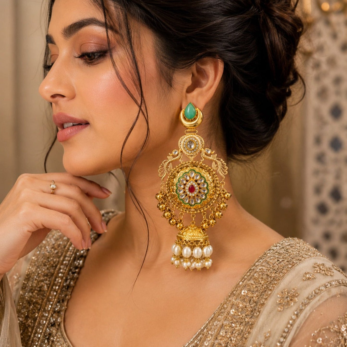 FIROZA KASHMIRI EARRINGS