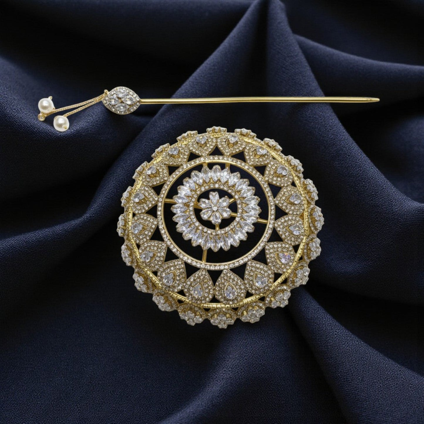 Aira Crystal Hair Juda Bun