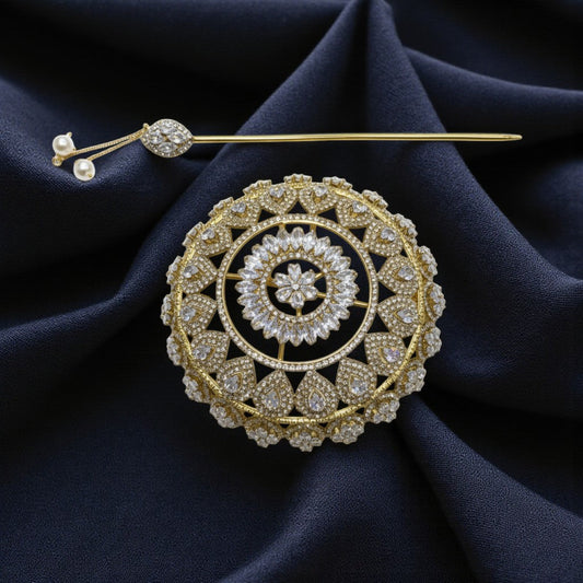 Aira Crystal Hair Juda Bun