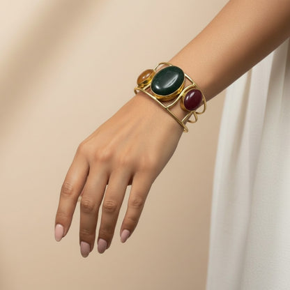 TRINITY GEM CUFF BRECELET
