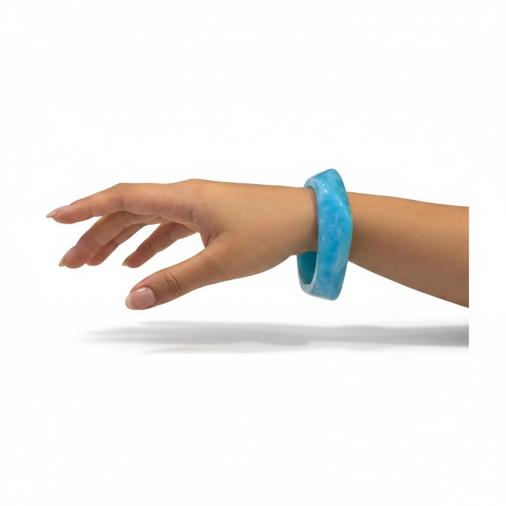 BLUE RESIN BANGLE (2*4)