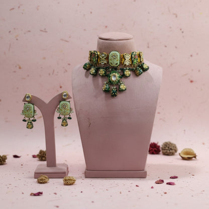 FIZA HANDPAINTED CHOKER NECKLACE SET