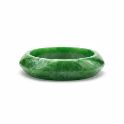 GREEN RESIN BANGLE (2*6)
