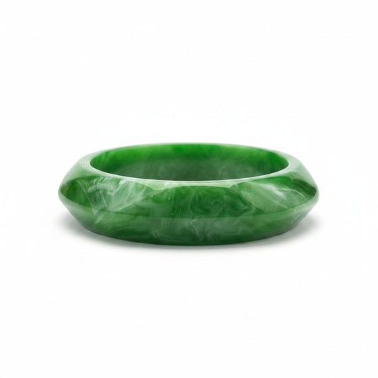 GREEN RESIN BANGLE (2*6)