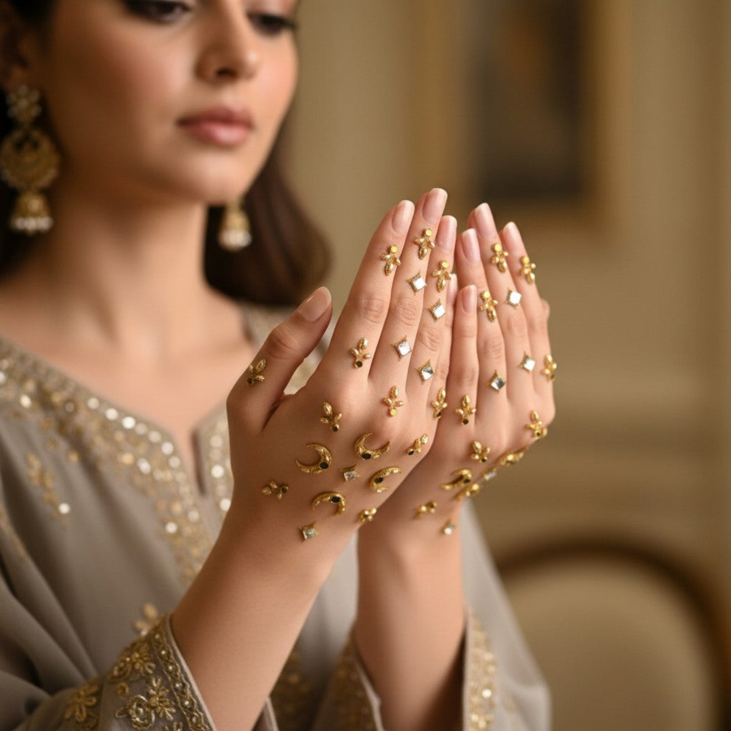 EID HAND BINDI SET