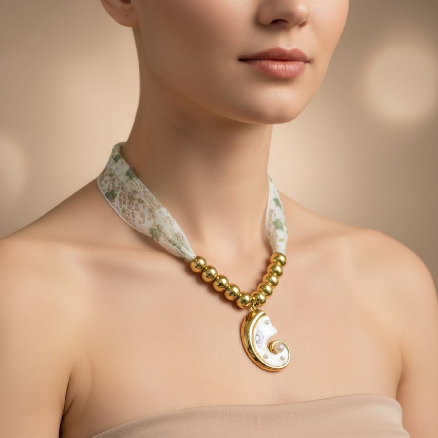 PEARL SCARF NECKLACE