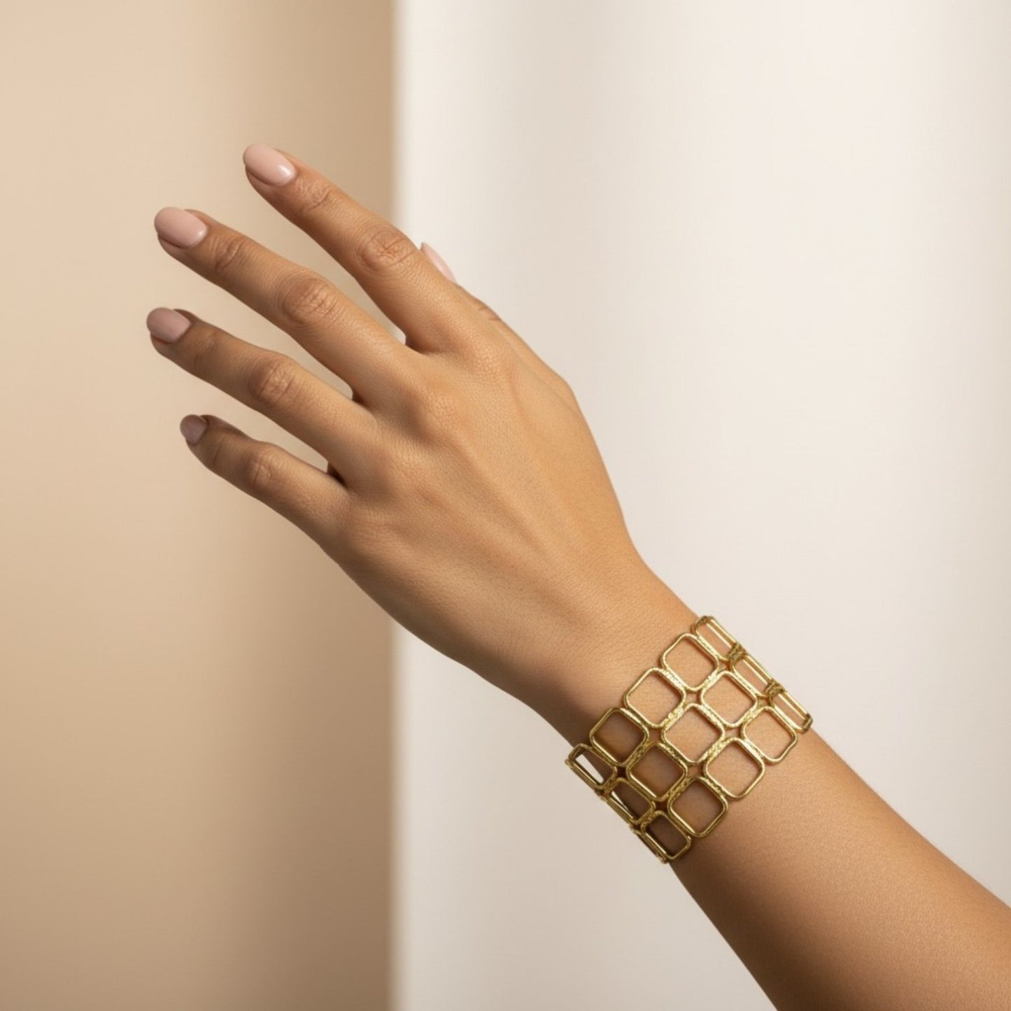 MOSAIC GRID CUFF BRACELET
