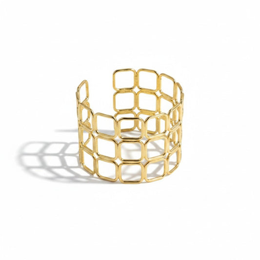MOSAIC GRID CUFF BRACELET
