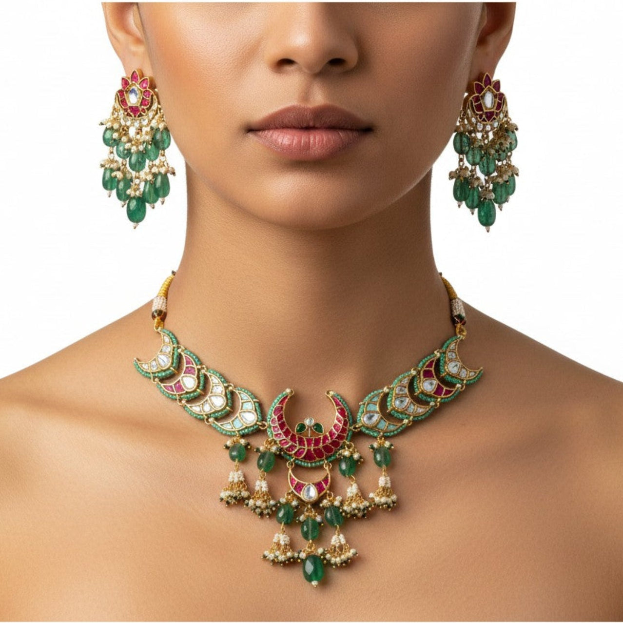 NOOR -E- CHAND KUNDAN JADAU SET
