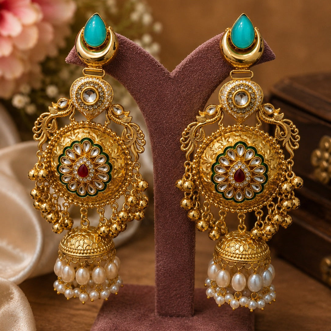 FIROZA KASHMIRI EARRINGS