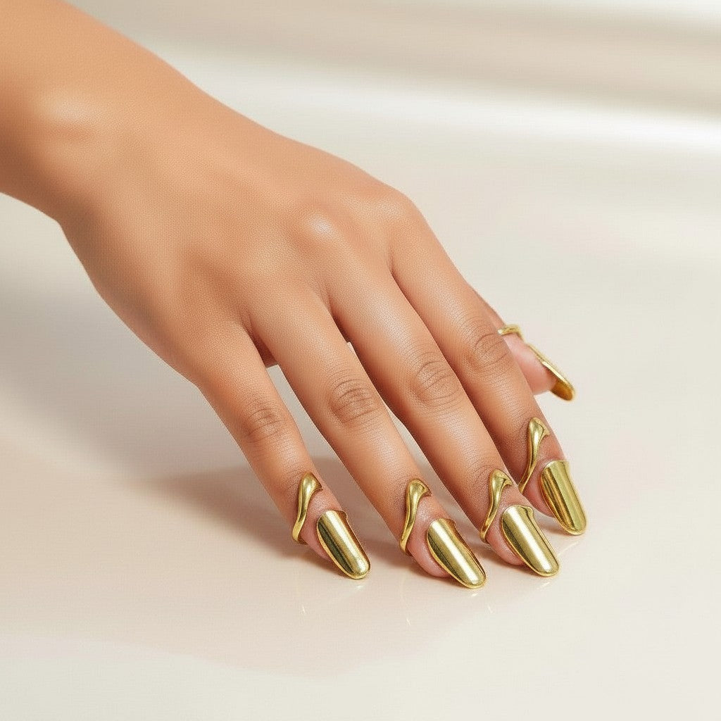 LUSTRE GOLD NAIL RING