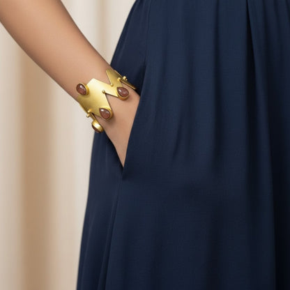 ZENTIH GEMSTONE CUFF BRACELET