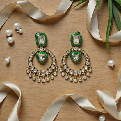 NAYAAB EMERALD DROPS EARRINGS