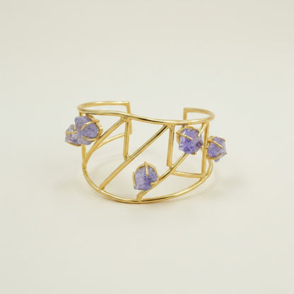 AMETHYST LATTICE CUFF BRACELET