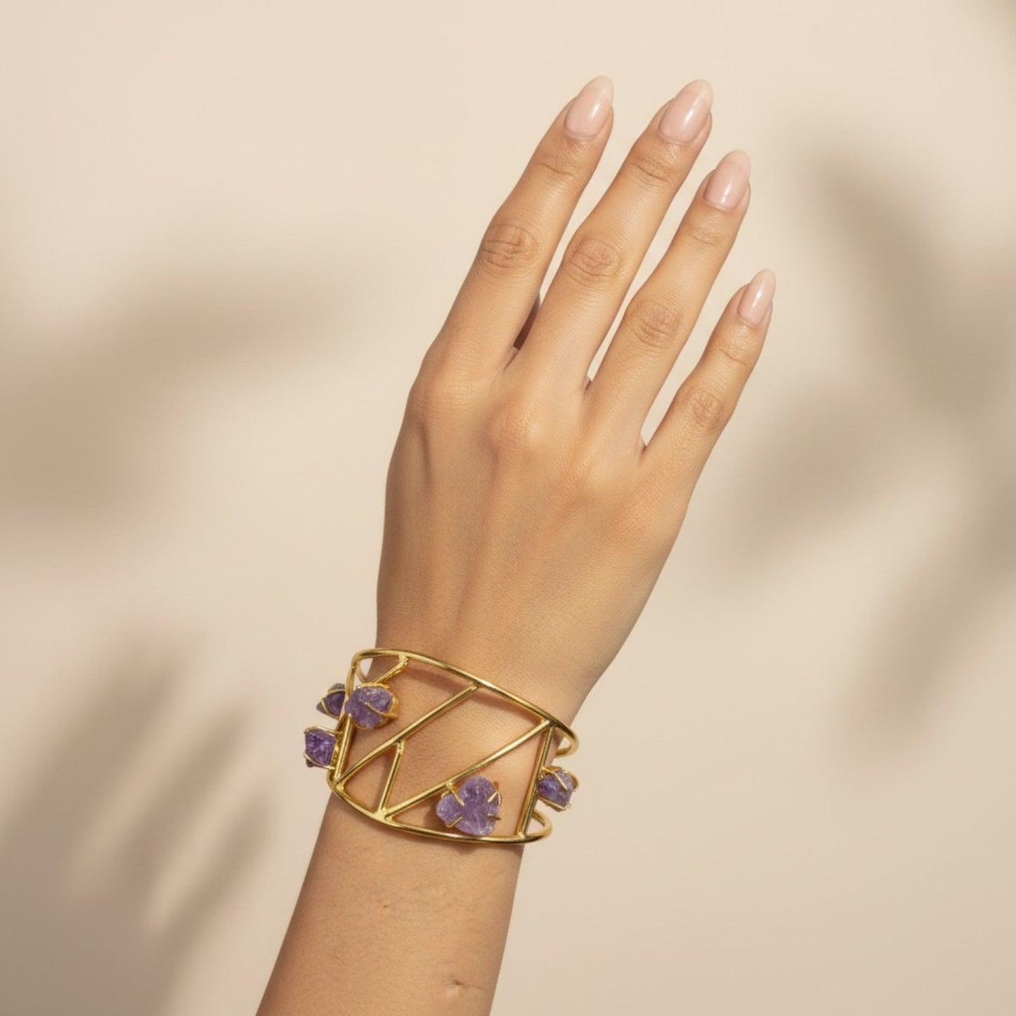 AMETHYST LATTICE CUFF BRACELET