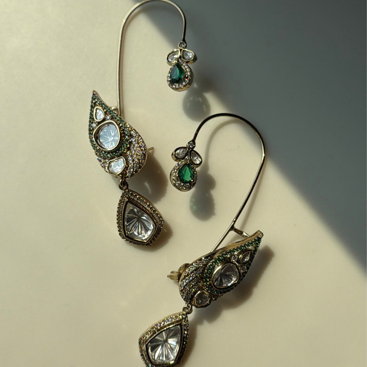 EMERALD WING MOISSANITE EARCUFF