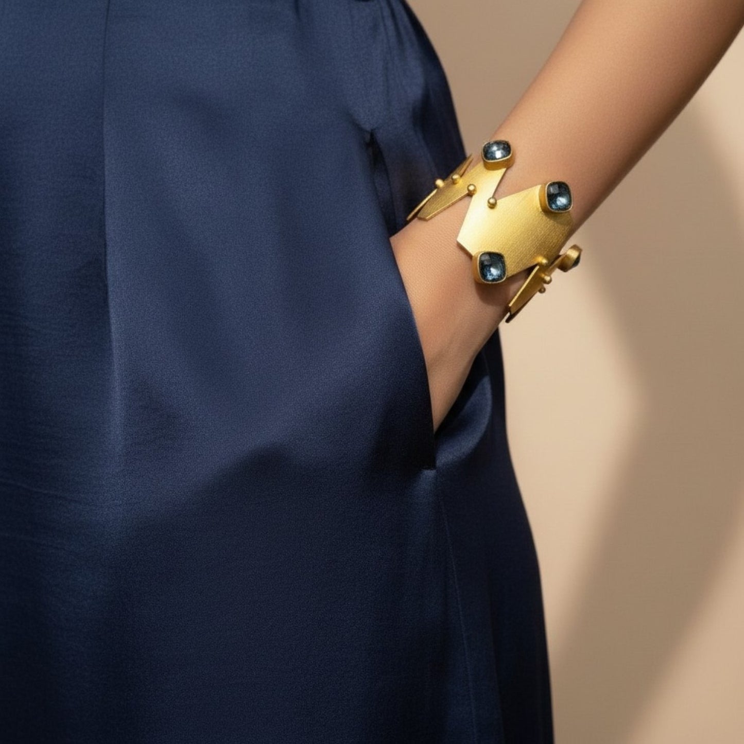 ZENTIH GEMSTONE CUFF BRACELET